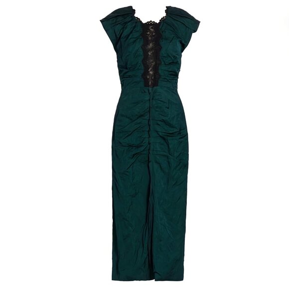 Jason Wu Collection Washed Sateen Gathered Midi Dress Size S/M 6 US NEW - Picture 6 of 8